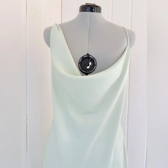 BHLDN Cucumber Green Satin Slip Dress – Size 16 – NWT - Picture 2 of 16